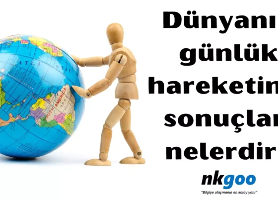 Dunyanin gunluk hareketinin sonuclari