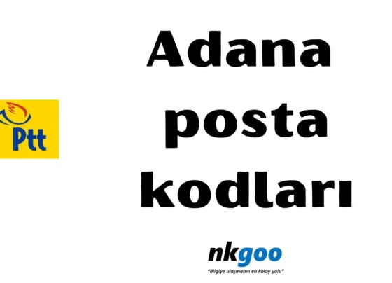 adana posta kodu