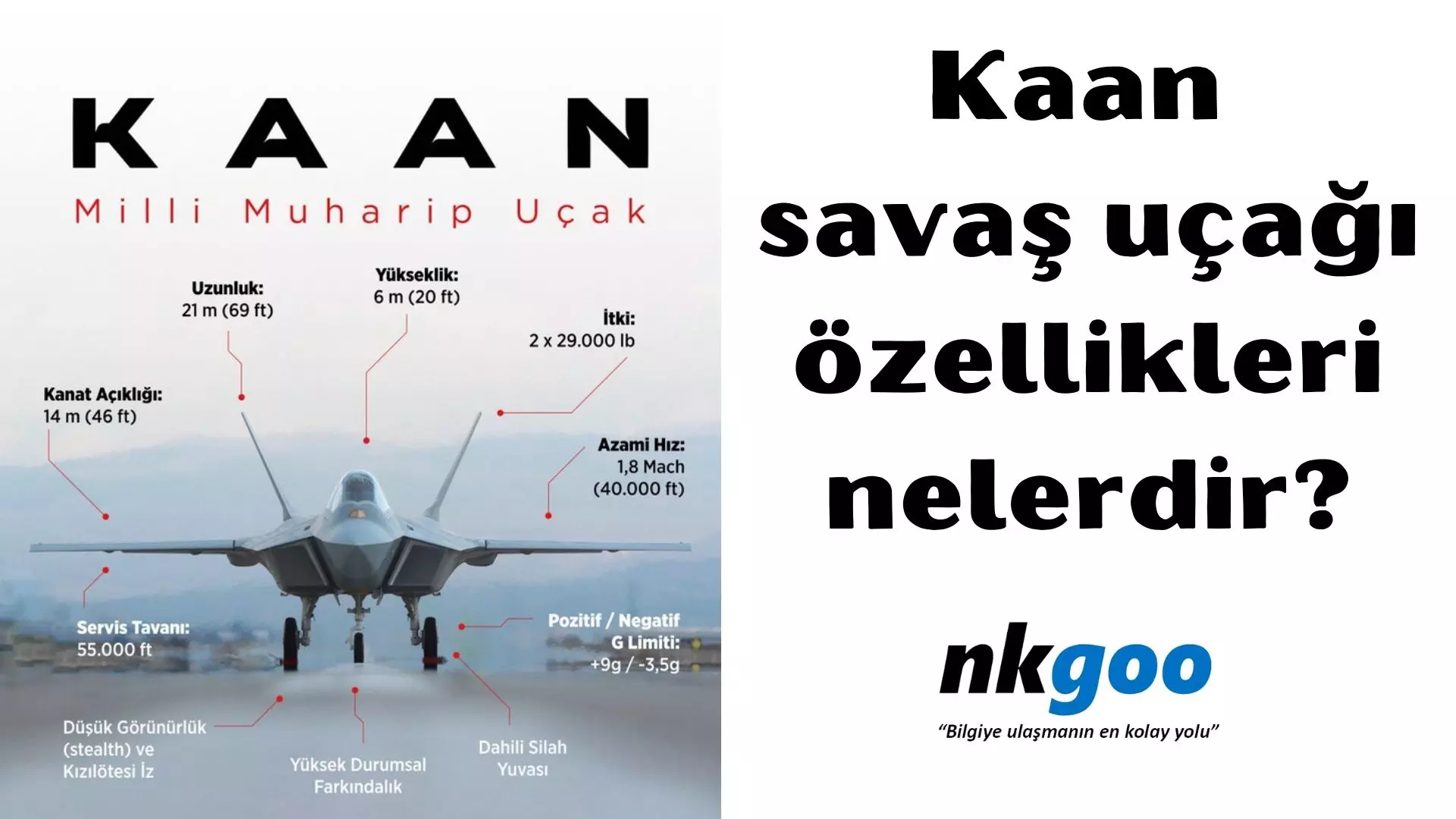 Kaan savaş uçağı özellikleri nelerdir?