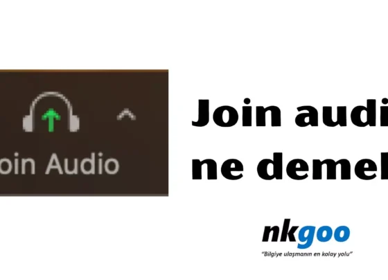 Join audio ne demek