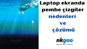 laptop ekranda pembe çizgiler 