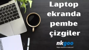 laptop ekranda pembe çizgiler