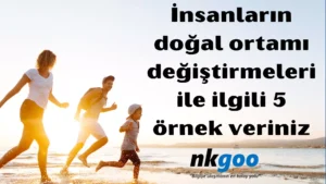 İnsanların doğal ortamı değiştirmeleri ile ilgili 5 örnek veriniz 