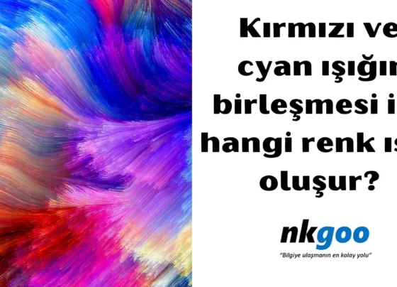 Kırmızı ve cyan ışığın birleşmesi ile hangi renk işık oluşur